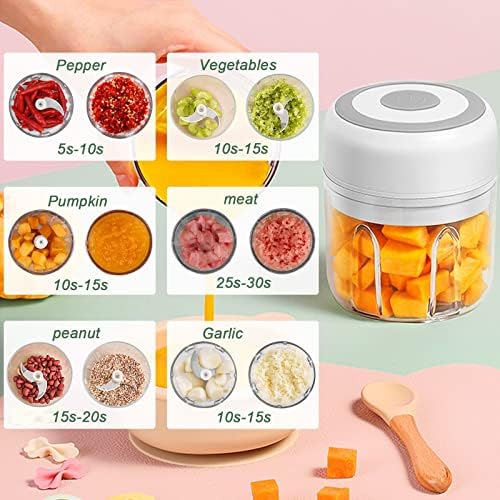 Electric Garlic Chopper, 250ML Vegetable Chopper, Food Chopper