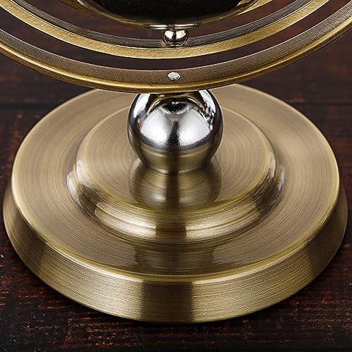 Hourglass Sand Timer, Hourglass Timer 60 Minutes, Large Metal 720° Rotating Hourglass, Brass Sand Clock 60 Min with Black Sand, Reloj De Arena 1 Hora, Gold 1 Hour Sandglass for Office Desk Home Gifts
