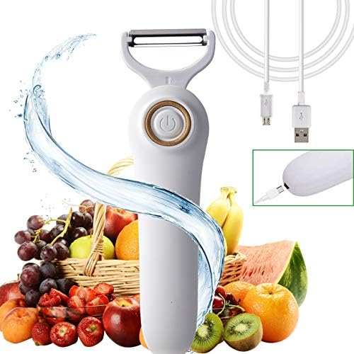 Electric Potato Peeler, Handheld Electric Vegetables and Fruit Peeler 3-in-1 Pro Set, USB Rechargeable Kitchen Gadgets for Apples, Potato, Carrots, Cucumber