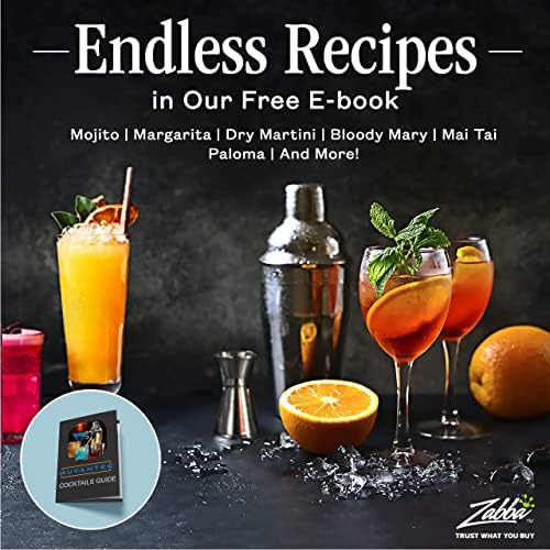 Nuvantee Cocktail Shaker Set – Premium, Stainless-Steel Shakers for Making Cocktails - Mixing Kit w/Strainer, Jigger & Recipe eBook
