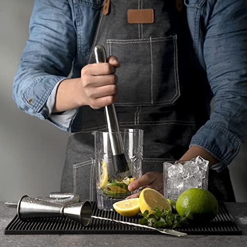 Homestia 10 Inch Muddler for Cocktails, Cocktail Muddler for Lemonade