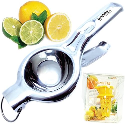 Heavy Duty Jumbo Food Grade #304 Stainless Steel Lemon Juicer (LS0001),Commercial Grade Unbreakable Anti-Corrosive Premium Quality Manual Squeezer,Citrus Juicer w/Free Citrus Tap