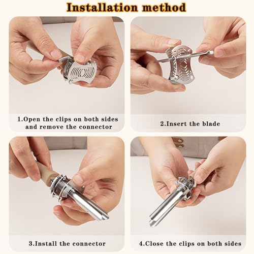 6-Size Adjustable Fruit & Vegetable Corer - Upgraded Stainless Steel Seed Remover Tool for Peppers, Tomatoes, Apples, Pumpkins | Kitchen Gadget with Ergonomic Design