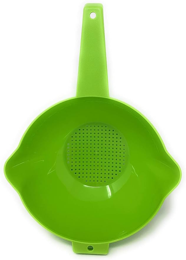 Tupperware 2 Quart Colander Strainer with Handle in Green