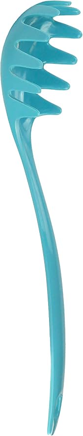 Spaghetti Spoon, Pasta Server, Fork with Ergonomic Handle, Heat Resistant, BPA Free,11.5 inch Melamine Utensil by Reston Lloyd, 6 piece set, Turquoise
