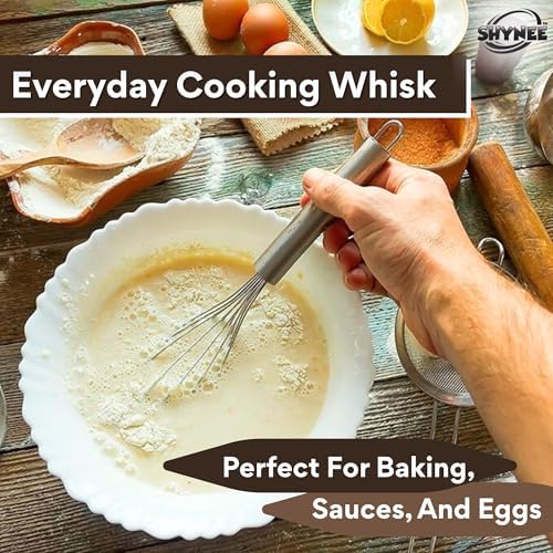4PCs Kitchen Essentials Set – Premium Quality Lemon Squeezer, Garlic Press, Stainless Steel Whisk, Multi-Use Grater, Cheese Grater – Durable, Easy to Clean Cooking Tools Set for Everyday Meal Prep