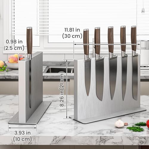 THMINS Stainless Steel Magnetic Knife Holder, Magnetic Knife Block