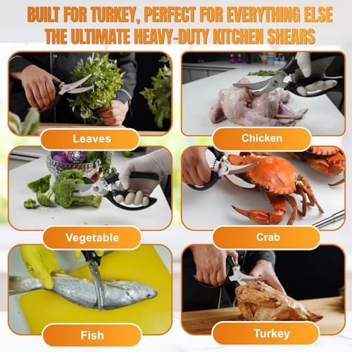 Heavy Duty Poultry Shears, Spatchcocking & Bone Cutting Scissors
