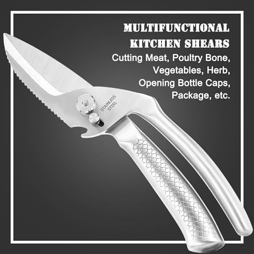Heavy Duty Poultry Shears for Food, Dishwasher Safe Kitchen Scissor