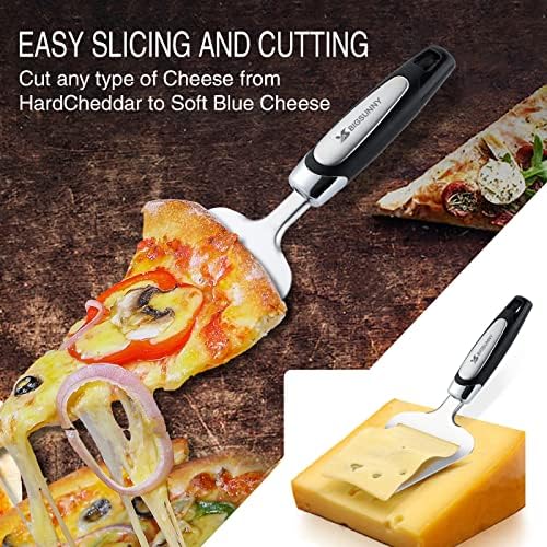 MSY BIGSUNNY Cheese Slicer, Heavy Duty Stainless Steel Cheese Plane Slicer Cheese Cutter with Non-slip Handle