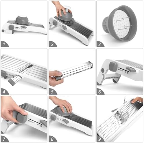 Mandoline Slicer for Kitchen, Adjustable Vegetable Potato Slicer