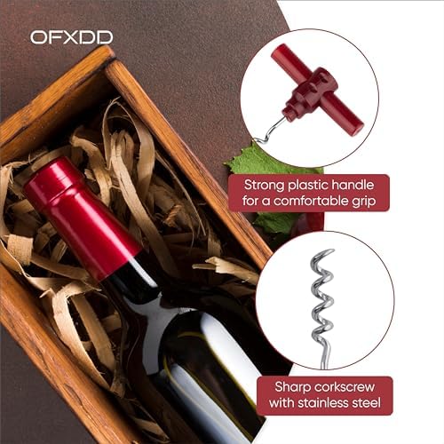 Basic Travel Wine Opener Pocket Size - Plastic Portable Corkscrew for Wine Glass Bottle - Set of 12