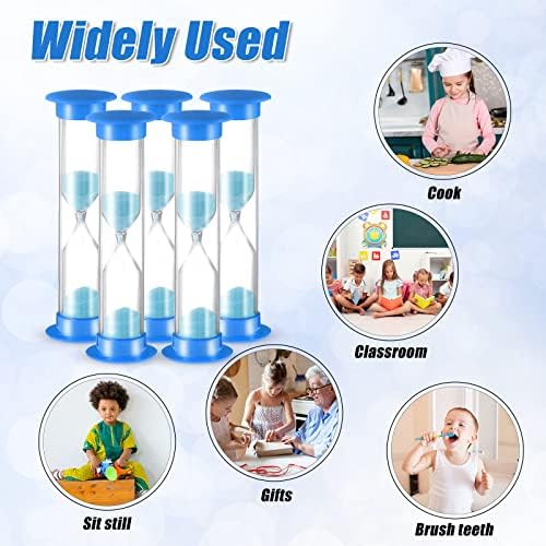 Queekay 48 Pcs 2 Minute Sand Timer for Kids Hourglass Timer,Blue