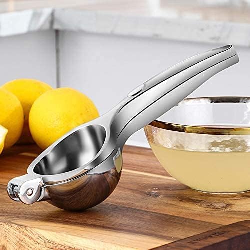 Lemon Squeezer Stainless Steel Citrus Press - Large Heavy Duty Fruit Squeezer for Drinks - Rust-proof Non-Slip Manual Hand Juicer Is Ideal for Juicing Lemons, Limes, Small Oranges