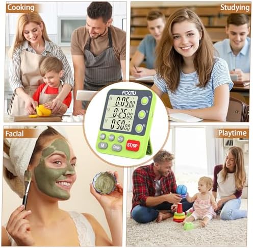 Digital Dual Kitchen Timer, 3-Channel Independent Countdown Timer
