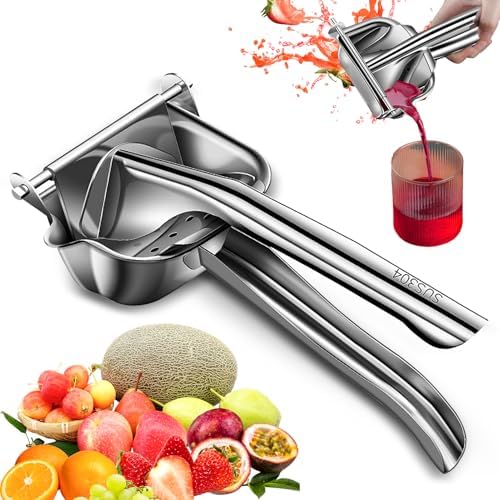 Ultimate Juice Squeeze, Manual Juicer, Food Grade Juice Squeezer, Portable Manual Juicer Squeezer, Juice Squeezer Handheld for Watermelon Lemon Orange Grapes and Other Fruit (1PCS-Stainless Steel)