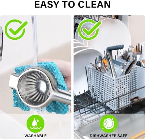 Vakoo Stainless Steel Lemon Squeezer, Built-In Seed Strainer, X-Large
