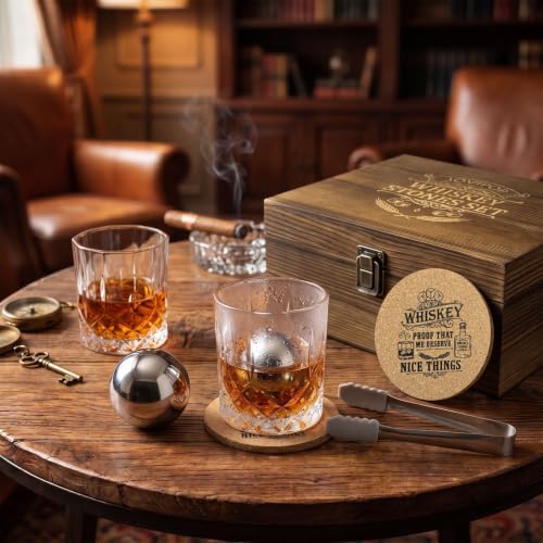 JOVIPOP Whiskey Stones Set, Gifts for Men Dad, 55mm Balls