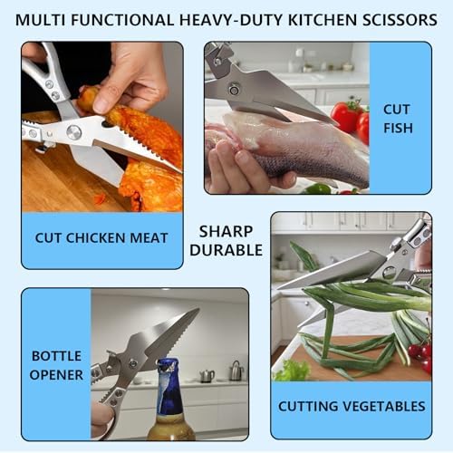 Premium Poultry Shears Heavy Duty, All Purpose Kitchen Scissors