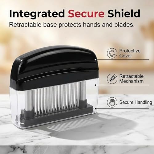 Professional Spring-Loaded Meat Tenderizer (1, White)