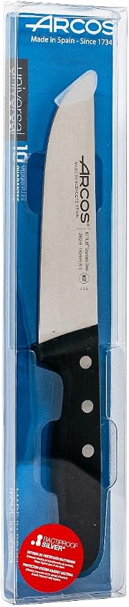 Arcos Butcher Knife 6 Inch Nitrum Stainless Steel. Professional Cooking Knife For Cutting Meat, Fish and Vegetables. Ergonomic Polyoxymethylene Handle. Series Universal. Color Black.
