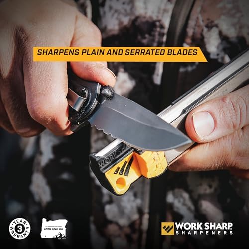 Work Sharp Guided Field Sharpener, Compact Travel Knife Sharpener Tool