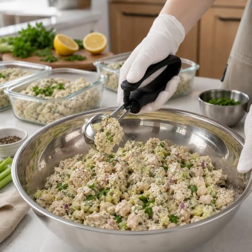 Restaurantware Ice Cream Scoop 1 Case 1.1 oz Stainless Steel Portioner Commercial Kitchen Tool Comfortable Grip Dishwasher-Safe Ambidextrous Handle