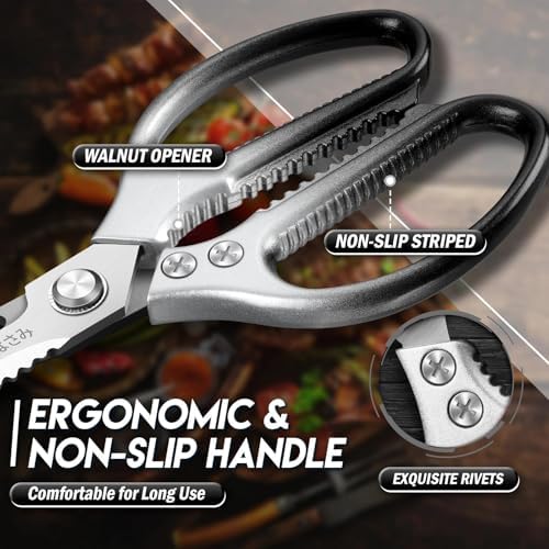 TIJERAS Kitchen Scissors Shears Set - 2PCS Stainless Steel Sharp