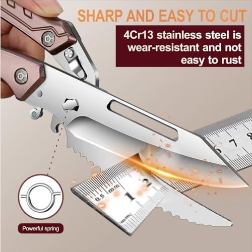 All Purpose Heavy Duty Kitchen Scissors for Food, Detachable Dishwasher Safe Poultry Shears with Spring-Loaded Chicken Bone Cutter (Brown)
