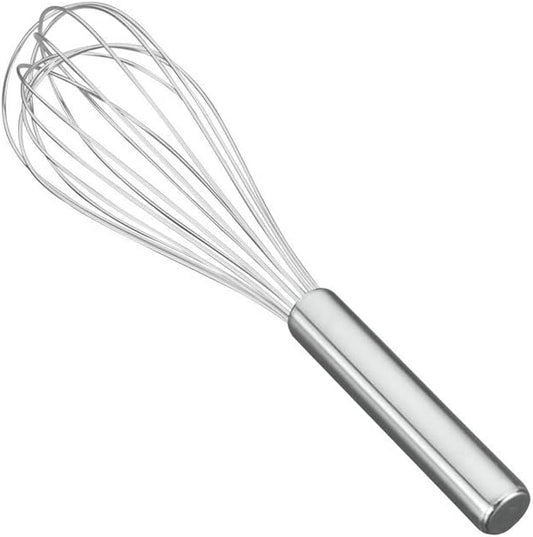 Metaltex 25 cm Stainless Steel Heavy Duty 8 Wire Whisk, Silver