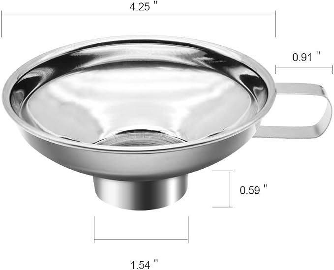 Stainless Steel Canning Funnel Set - 2 Pack for Wide and Regular Mason Jars