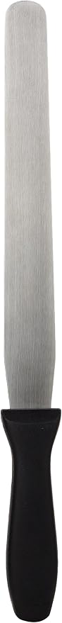 Fat Daddio's Stainless Steel Straight Spatula, 10 Inch, Black, Silver
