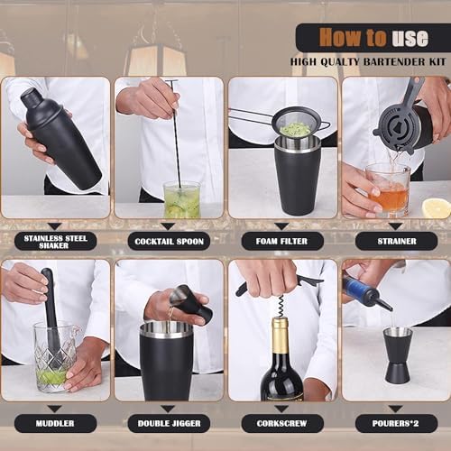 Cocktail Shaker Set Drink Shakers Bar Cart Accessories