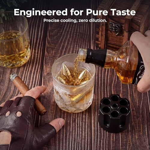 EooCoo Mens Gifts, Whiskey Stones Gift Set with 6 Pcs Stones and Box