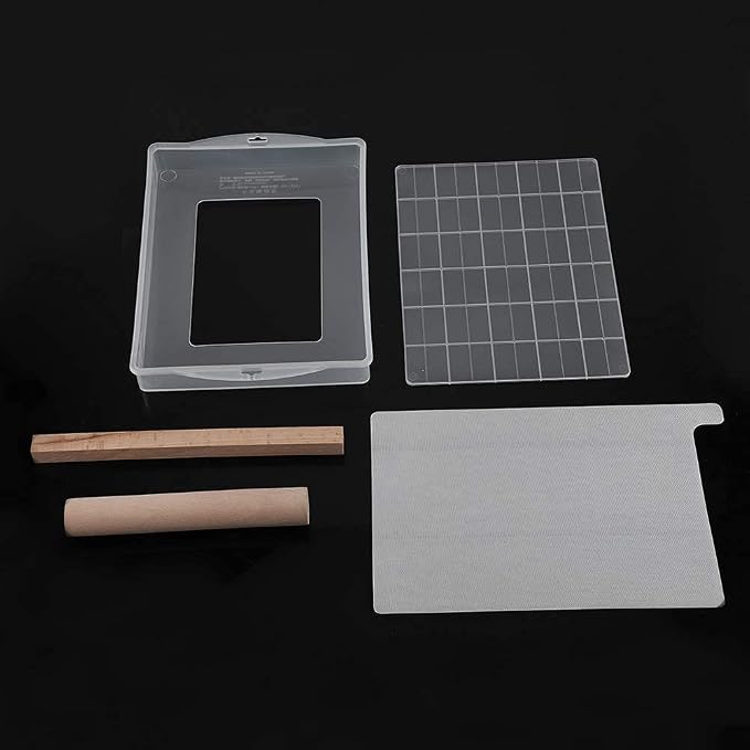 Nougat Mold, Silicone Mat Wooden Rolling Pin Cutting Rolling Pin Baking Candy Tools for DIY Chocolate Candy