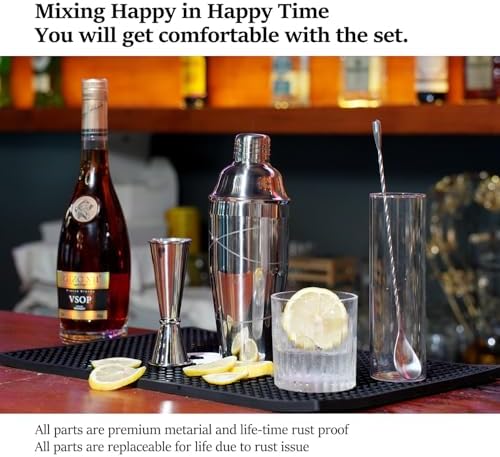 Lexenic 6-Piece Cocktail Shaker Set Bartender Kit-(Kit E)
