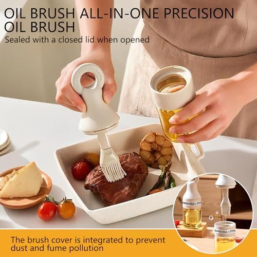 2 in 1 Oil Dispenser Bottle with Silicone Brush - 150ml/5.07oz