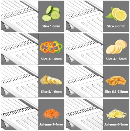 Mandoline Slicer for Kitchen, Adjustable Vegetable Potato Slicer