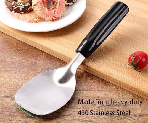 Ice Cream Spade,Ice Cream Paddle for Hard&Creamy Ice Cream,Stainless Steel Flat Ice Cream Scoop with Plastic Handle,Heavy Duty Ice Cream Spade Scoop,Durable Bend Proof Ice Cream Scooper Butter Cutter