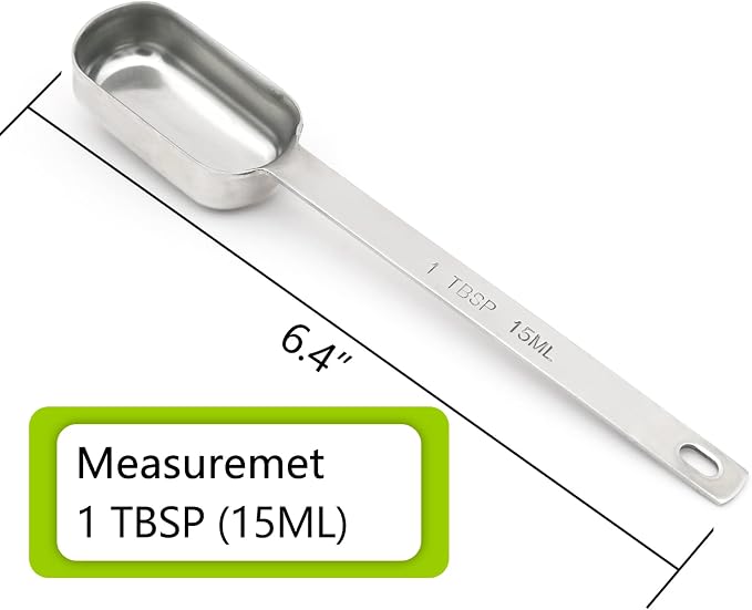 1PCS 1tbsp (3tsp, 15ml, 1/2oz) Single Measuring Spoon, Stainless Steel Long Handle Individual Teaspoons Only