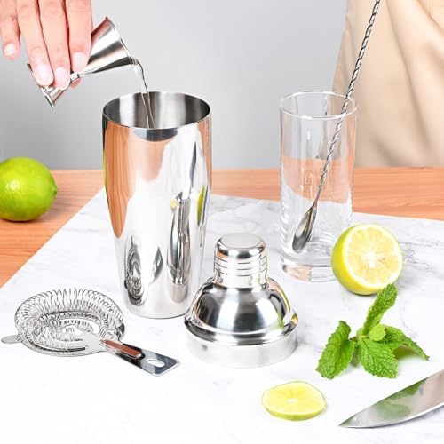 FrutPunch Cocktail Shaker Set, 8-piece Bar Set, Practical Bartender Kit