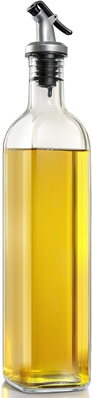 gmisun Oil Dispenser for Kitchen, Olive Oil Dispenser Bottle, Cooking Oil Dispenser Bottle, Oil and Vinegar Dispenser Set 1Pack, Glass Oil Container Cruet-Oil Pourer Spout
