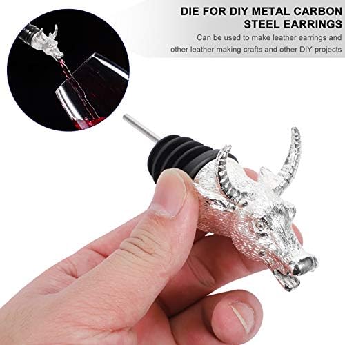 Silver Bull Head Wine Pourer Stopper for Home Bar Use