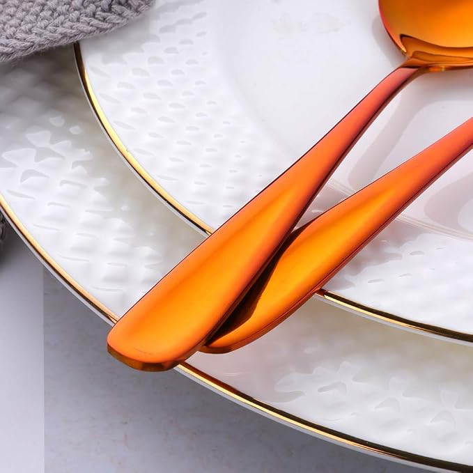 Buyer Star Bouillon Spoon Sets, 7-Inch Round Soup Spoons, Stainless Steel Finished Table Dinner Spoons