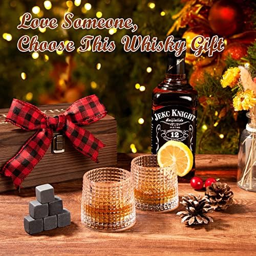 Birthday Gifts for Men, Whiskey Stones Gifts Set for Fathers Day Christmas, Best Gifts for Men Dad Husband Boss Birthday Party Holiday Present
