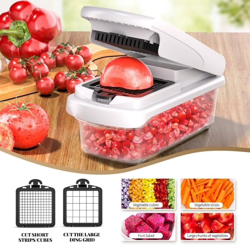 Fusionshop(USA) Premium 10-in-1 Vegetable Chopper | Food Chopper, Cutter