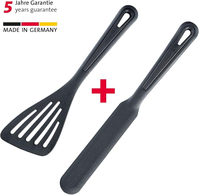 Westmark Gentle Plus 283522E9 Crepe Spatula + Spatula, Heat Resistant up to 270 °C, PPA, Black