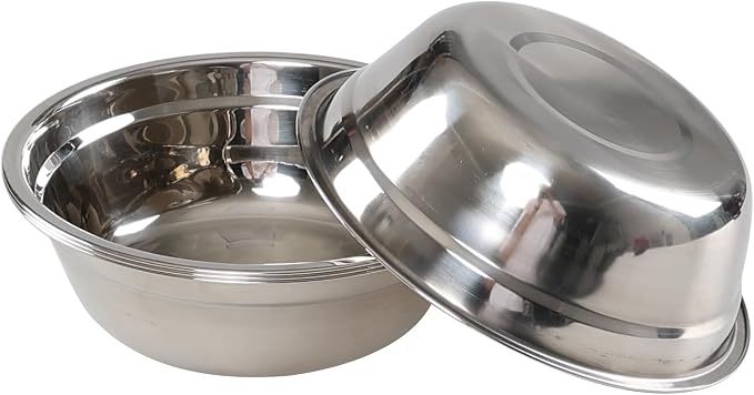 Gainhope Metal Prep Bowls, Mixing Bowl Stainless Steel Set, 4 Pack | 9.5" x 3.1"
