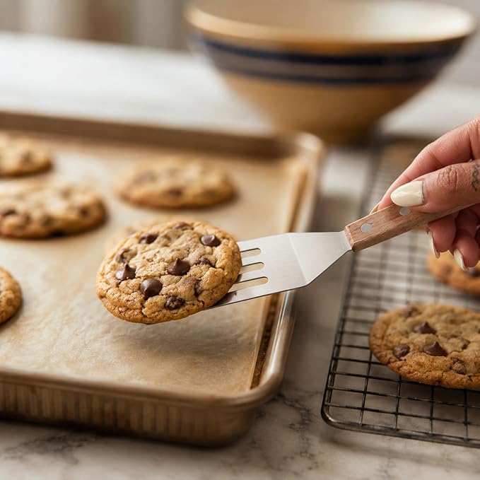 Mrs. Anderson’s Baking Mini Flexible Brownie Cookie Spatula, Stainless Steel Blade with Wood Handle