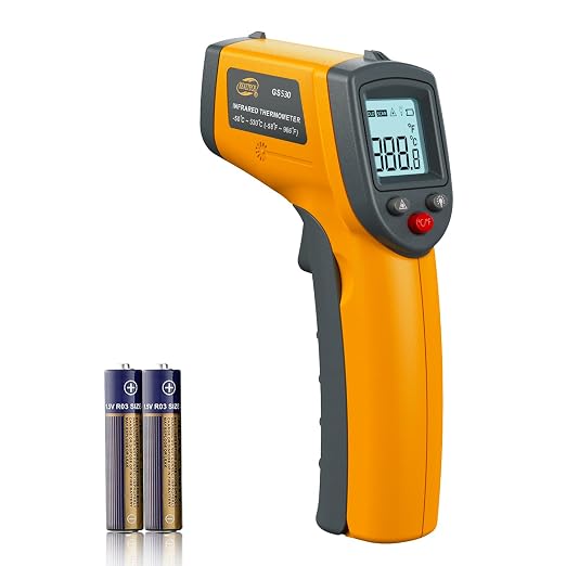 Infrared Thermometer Laser Temperature Gun, Digital Surface Heat Temp Gun Non-Contact for Cooking Food, Pizza Oven, Griddle Meat, Refrigerator, HVAC, Grill, Engine -58℉~986℉